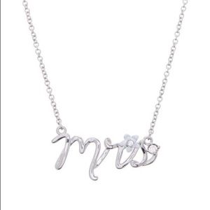 Betsey Johnson Blue Mrs Bride Necklace